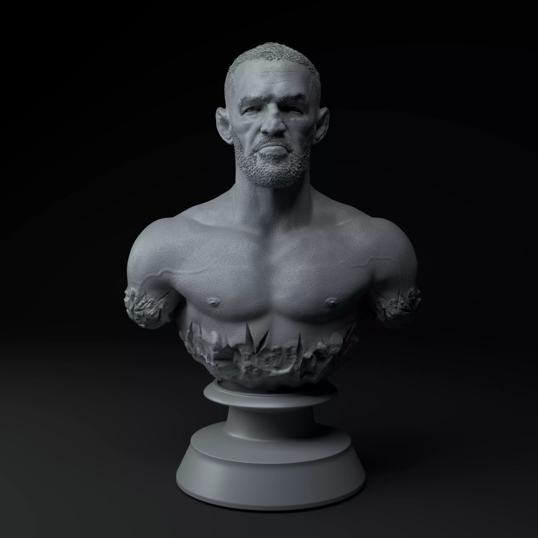 Conor McGregor 3D Model – Premium Trophy Diorama for Printing - View 3