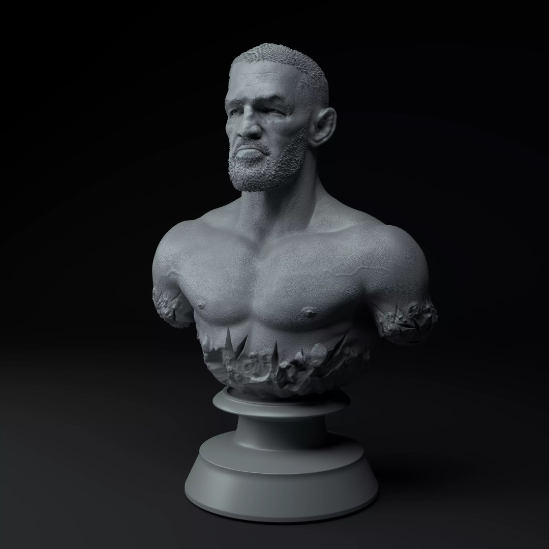 Conor McGregor 3D Model – Premium Trophy Diorama for Printing - View 4