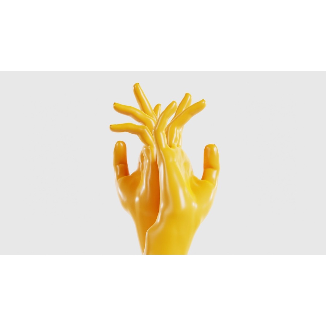 Realistic Hand 3D Model – Low Poly Character Asset, FBX, PBR
