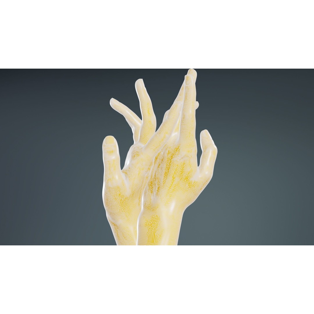Realistic Hand 3D Model – Low Poly Character Asset, FBX, PBR - View 12