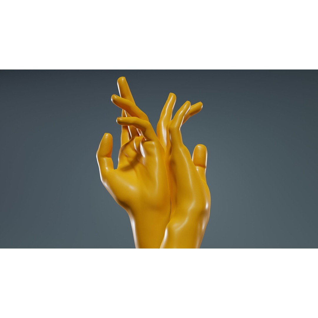 Realistic Hand 3D Model – Low Poly Character Asset, FBX, PBR - View 14