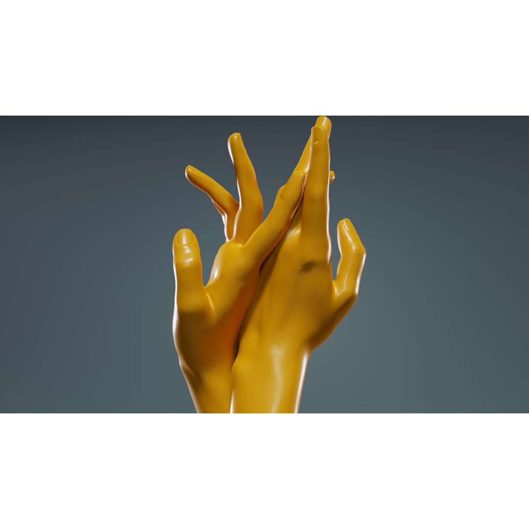 Realistic Hand 3D Model – Low Poly Character Asset, FBX, PBR - View 15