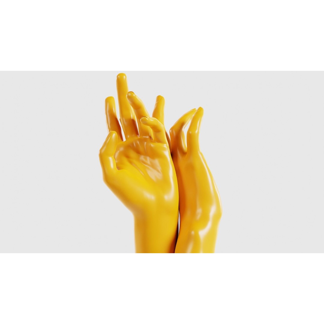 Realistic Hand 3D Model – Low Poly Character Asset, FBX, PBR - View 17