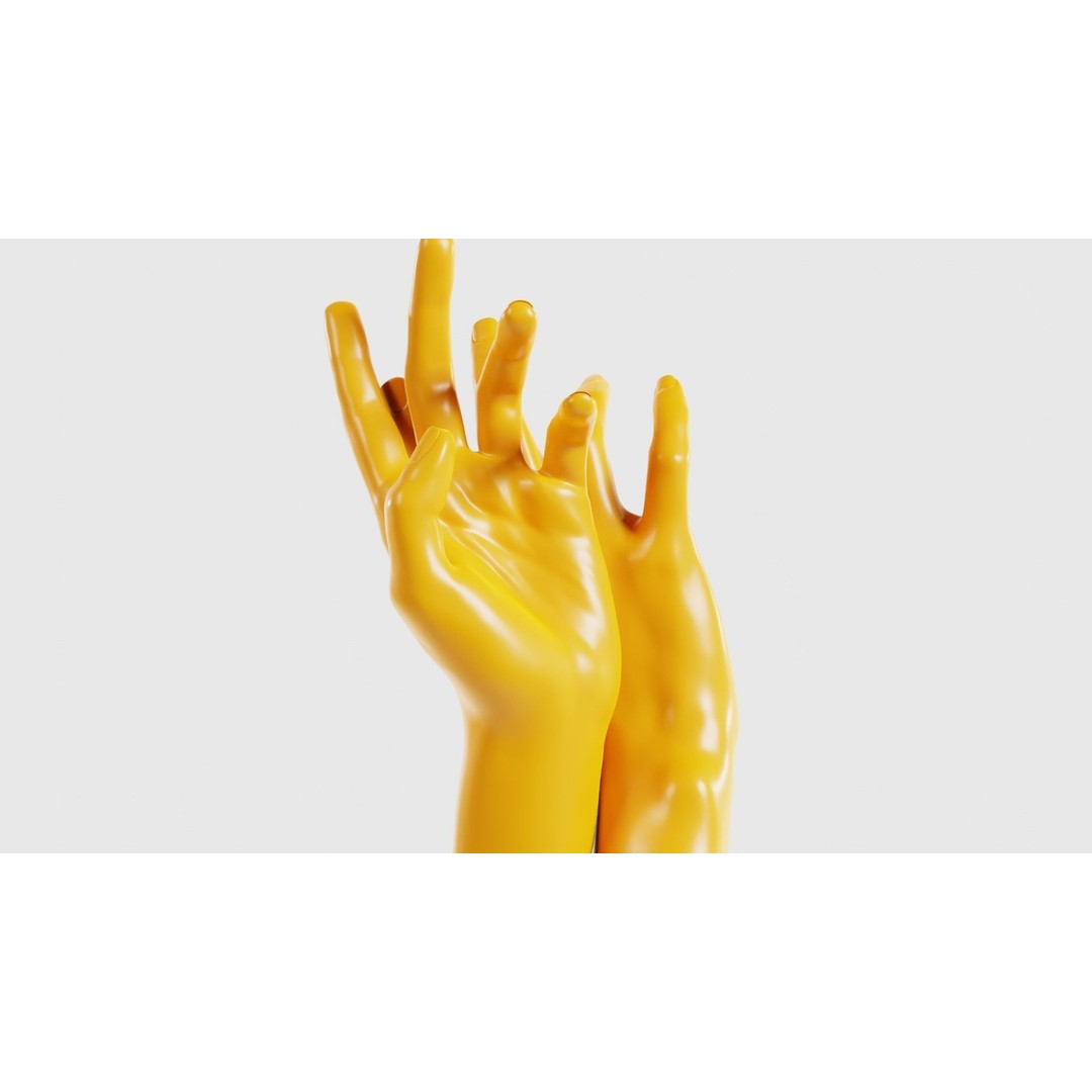 Realistic Hand 3D Model – Low Poly Character Asset, FBX, PBR - View 18