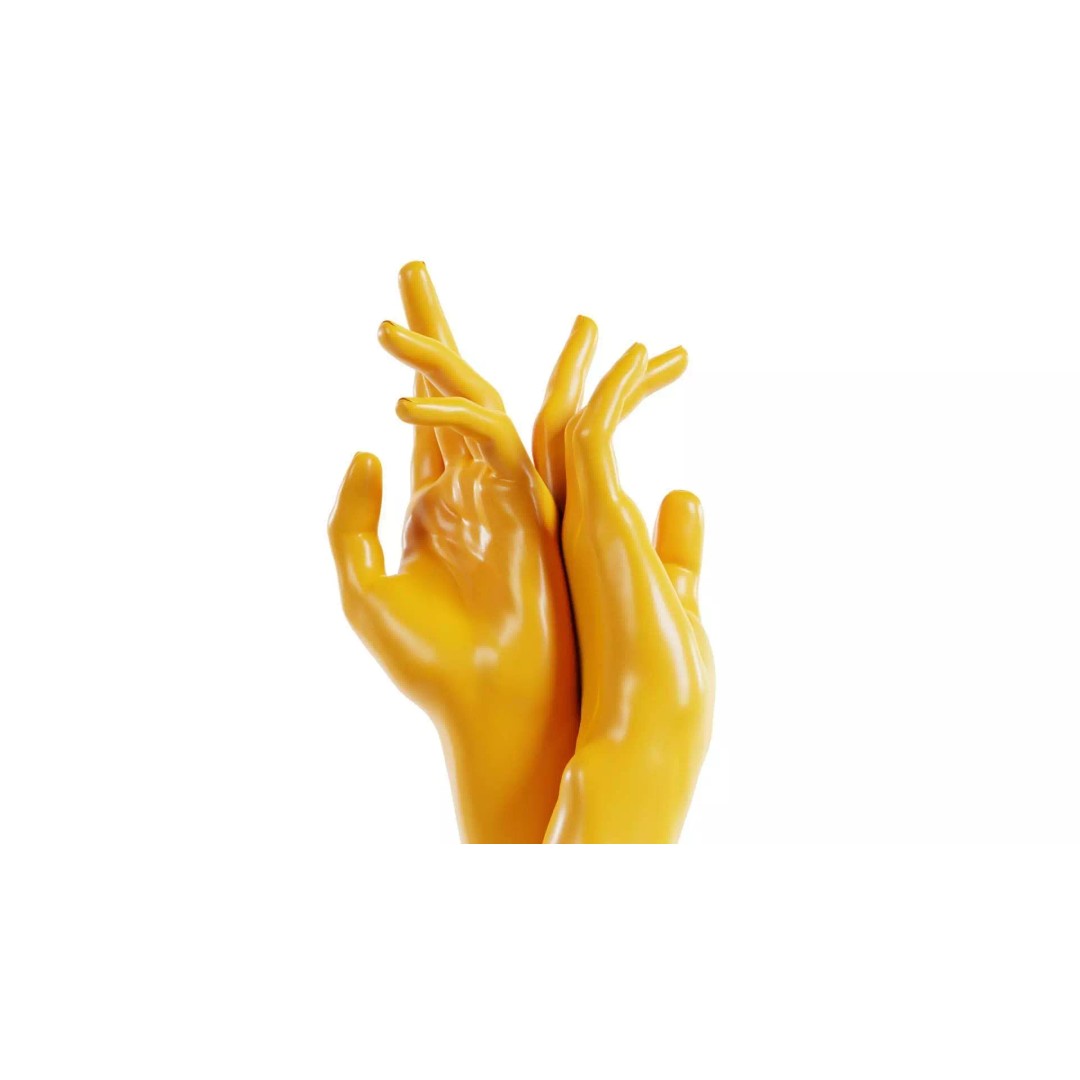 Realistic Hand 3D Model – Low Poly Character Asset, FBX, PBR - View 2
