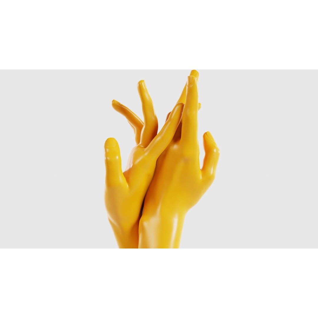Realistic Hand 3D Model – Low Poly Character Asset, FBX, PBR - View 22