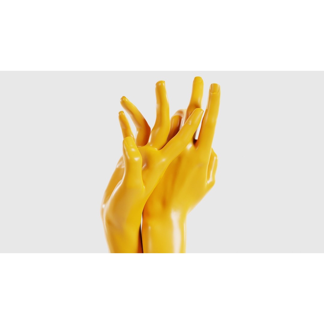 Realistic Hand 3D Model – Low Poly Character Asset, FBX, PBR - View 23