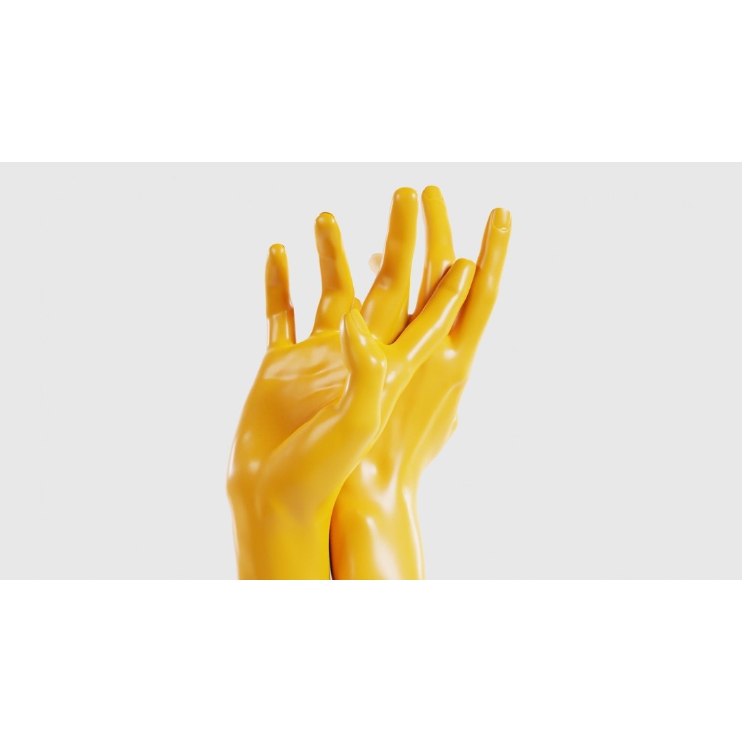 Realistic Hand 3D Model – Low Poly Character Asset, FBX, PBR - View 24