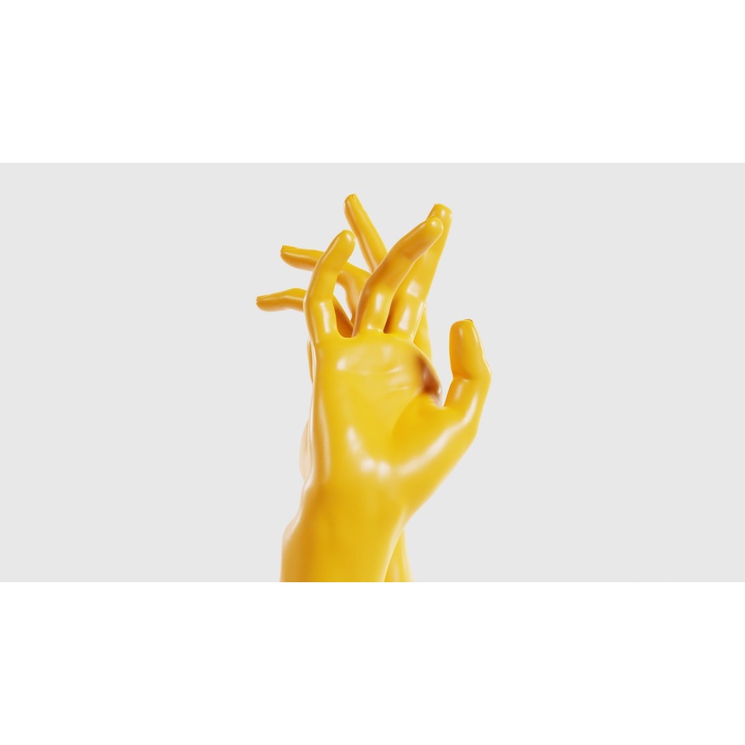 Realistic Hand 3D Model – Low Poly Character Asset, FBX, PBR - View 26