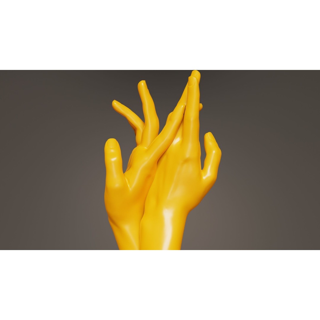Realistic Hand 3D Model – Low Poly Character Asset, FBX, PBR - View 3