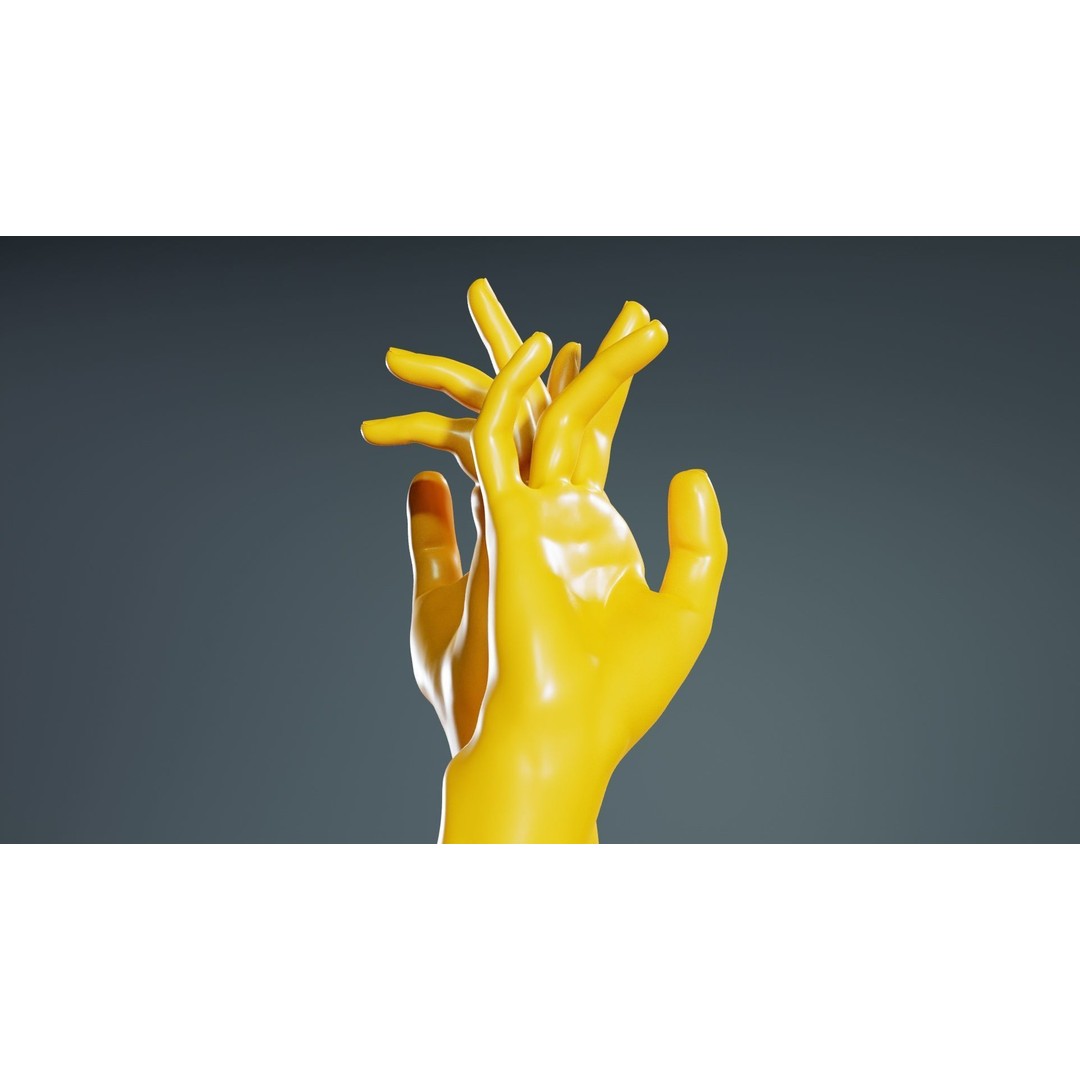 Realistic Hand 3D Model – Low Poly Character Asset, FBX, PBR - View 5