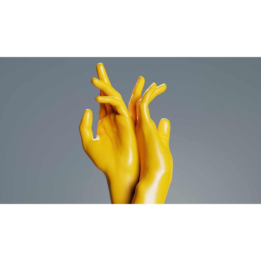 Realistic Hand 3D Model – Low Poly Character Asset, FBX, PBR - View 6