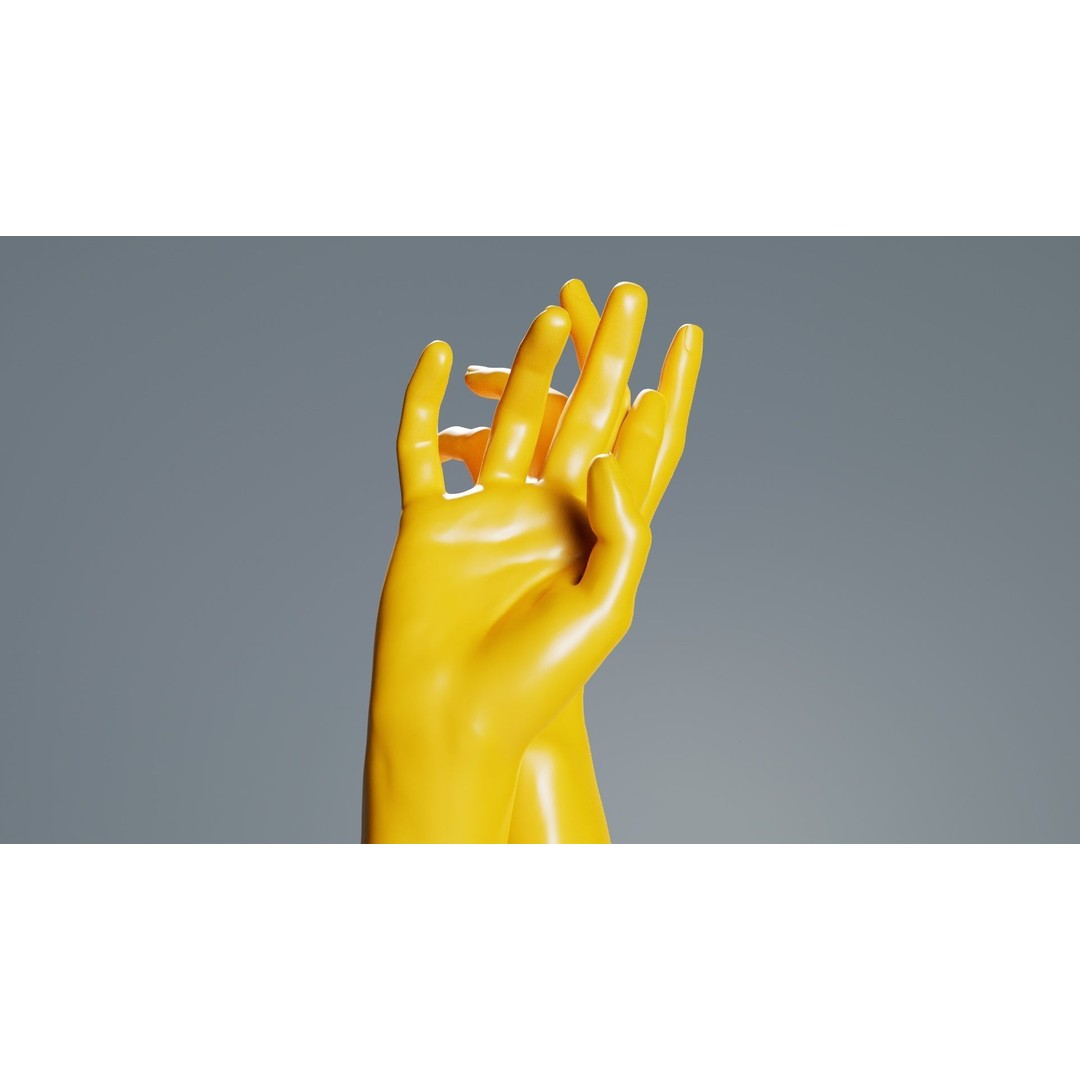 Realistic Hand 3D Model – Low Poly Character Asset, FBX, PBR - View 7