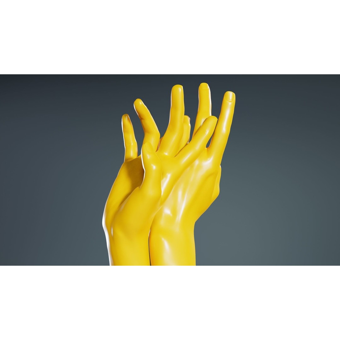 Realistic Hand 3D Model – Low Poly Character Asset, FBX, PBR - View 8