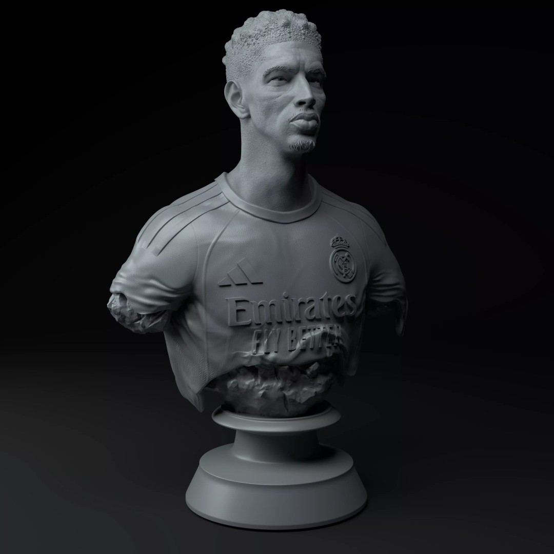 Jude Bellingham 3D Model – Premium Bust for 3D Printing - View 10