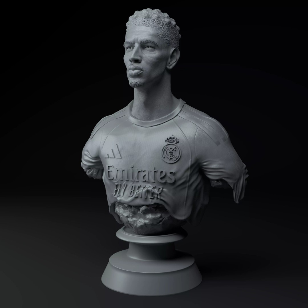 Jude Bellingham 3D Model – Premium Bust for 3D Printing - View 2