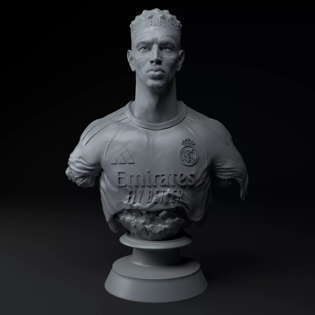 Jude Bellingham 3D Model – Premium Bust for 3D Printing - View 3