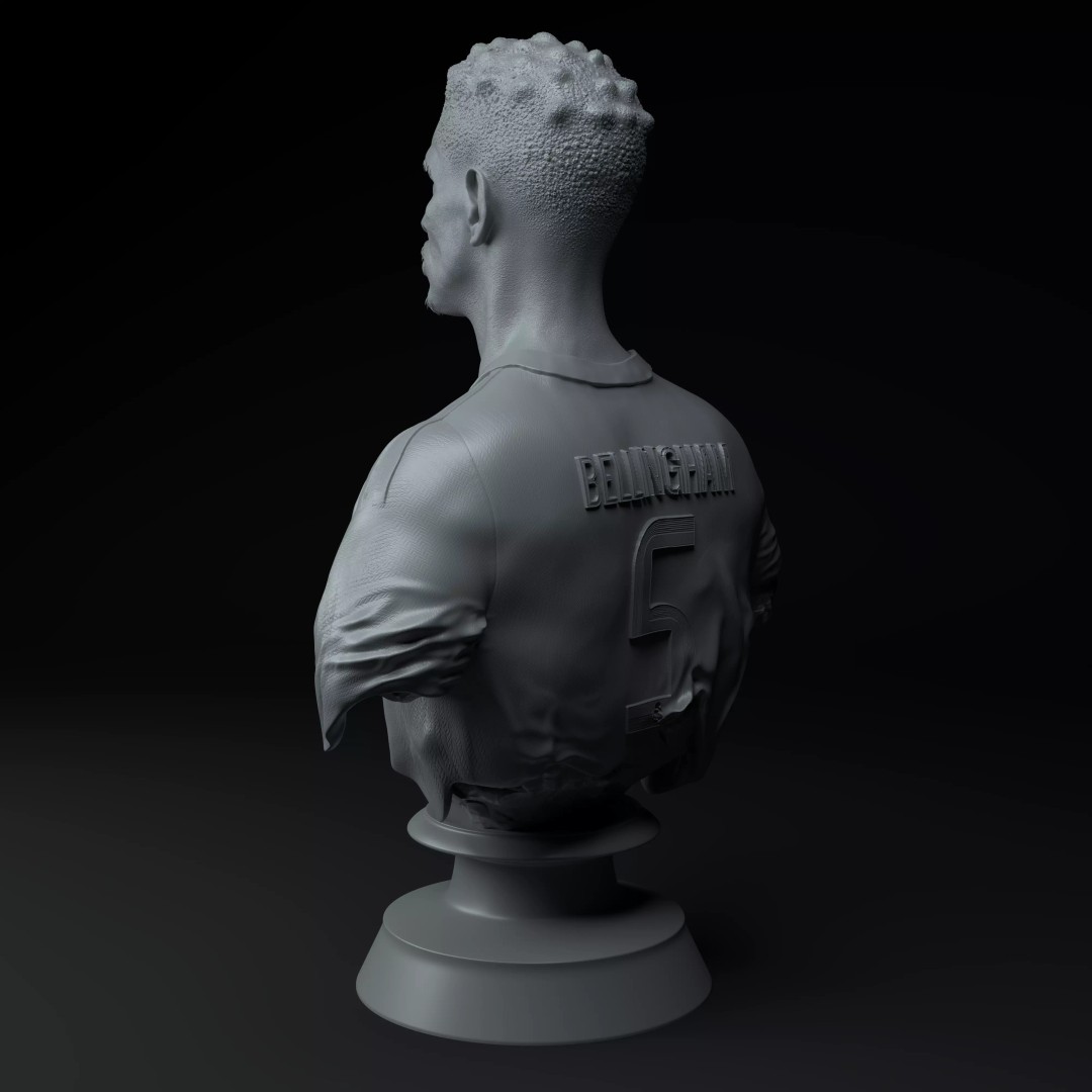 Jude Bellingham 3D Model – Premium Bust for 3D Printing - View 5