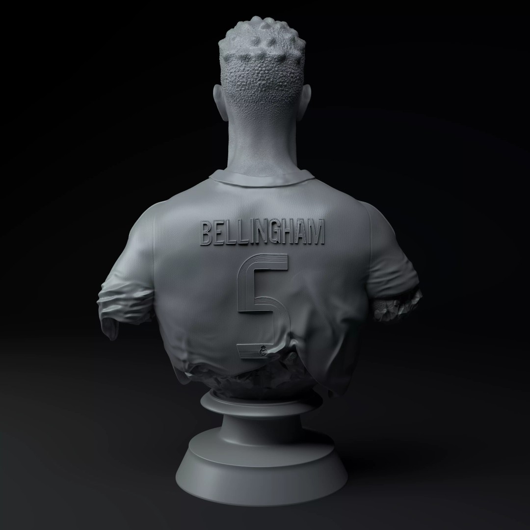 Jude Bellingham 3D Model – Premium Bust for 3D Printing - View 6