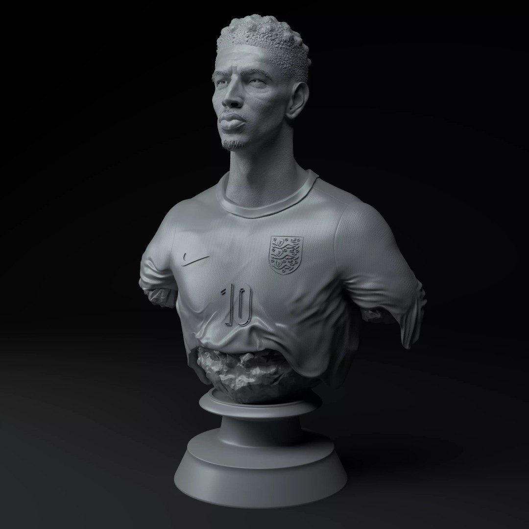 Jude Bellingham 3D Model – Premium Bust for 3D Printing - View 7