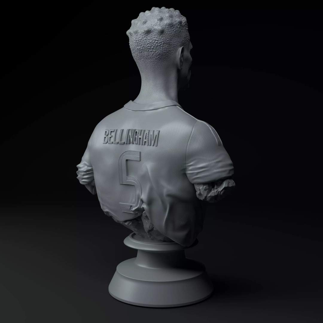 Jude Bellingham 3D Model – Premium Bust for 3D Printing - View 8