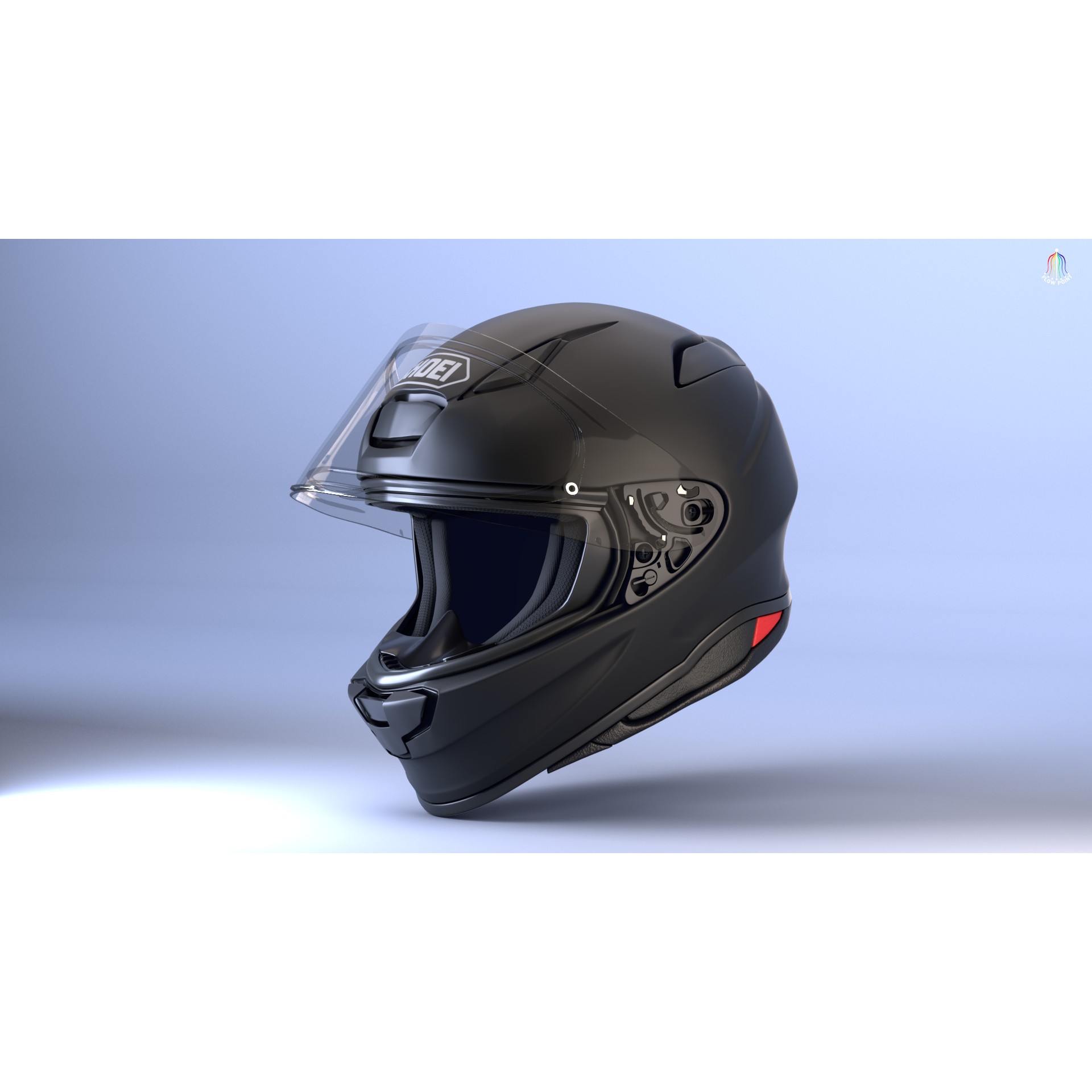 Shoei NXR2 Helmet - High-Detail Game-Ready 3D Model - View 10