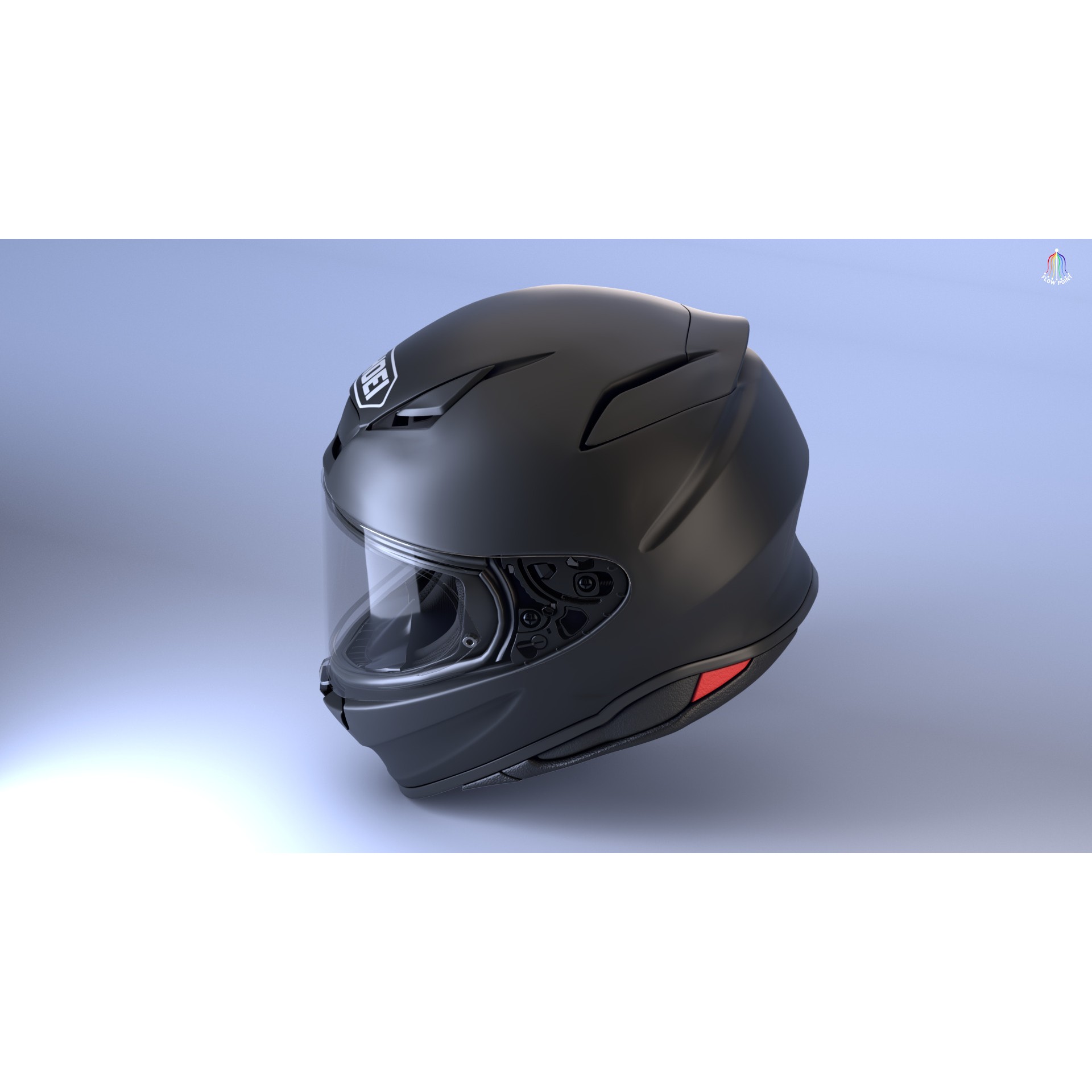 Shoei NXR2 Helmet - High-Detail Game-Ready 3D Model - View 13