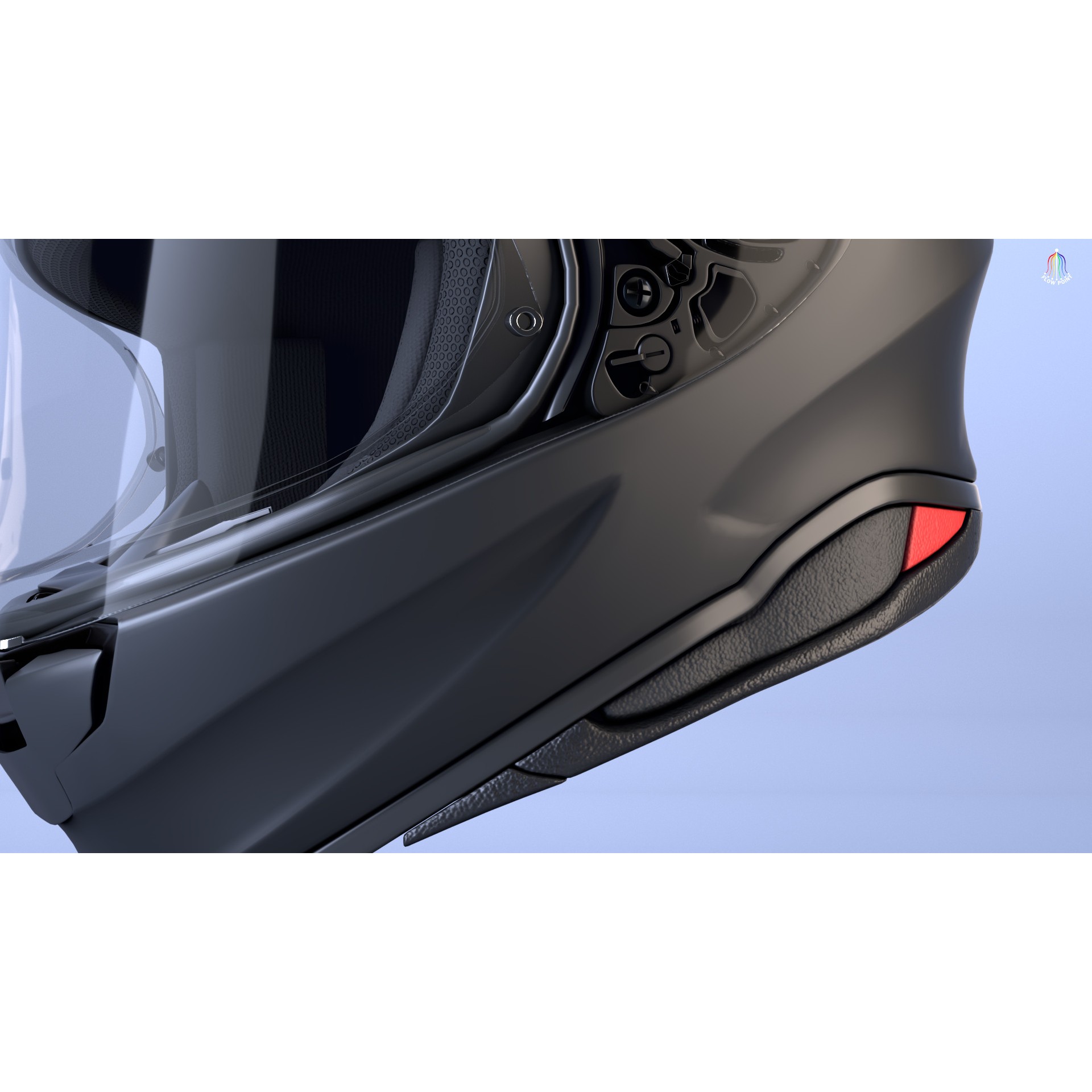 Shoei NXR2 Helmet - High-Detail Game-Ready 3D Model - View 16