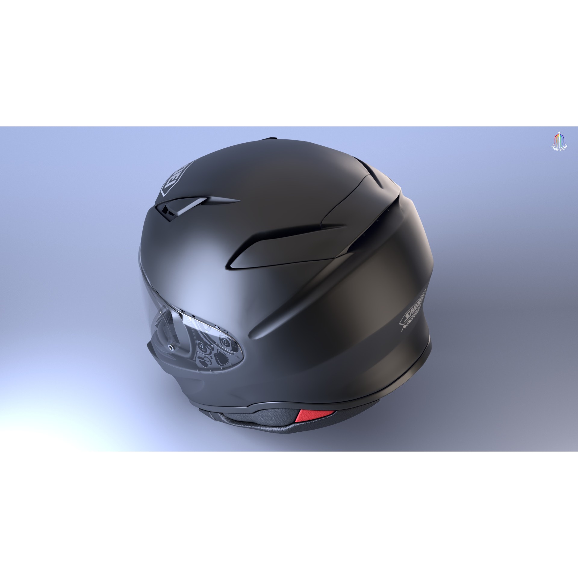 Shoei NXR2 Helmet - High-Detail Game-Ready 3D Model - View 24