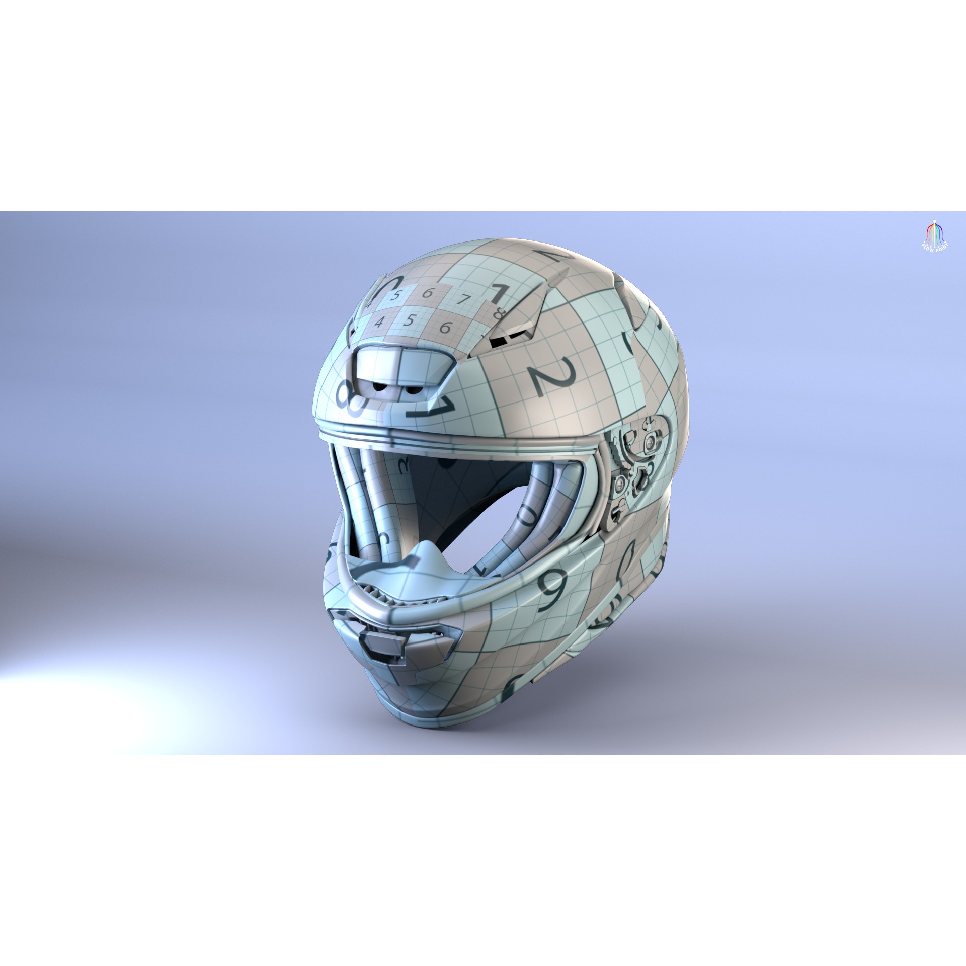 Shoei NXR2 Helmet - High-Detail Game-Ready 3D Model - View 25