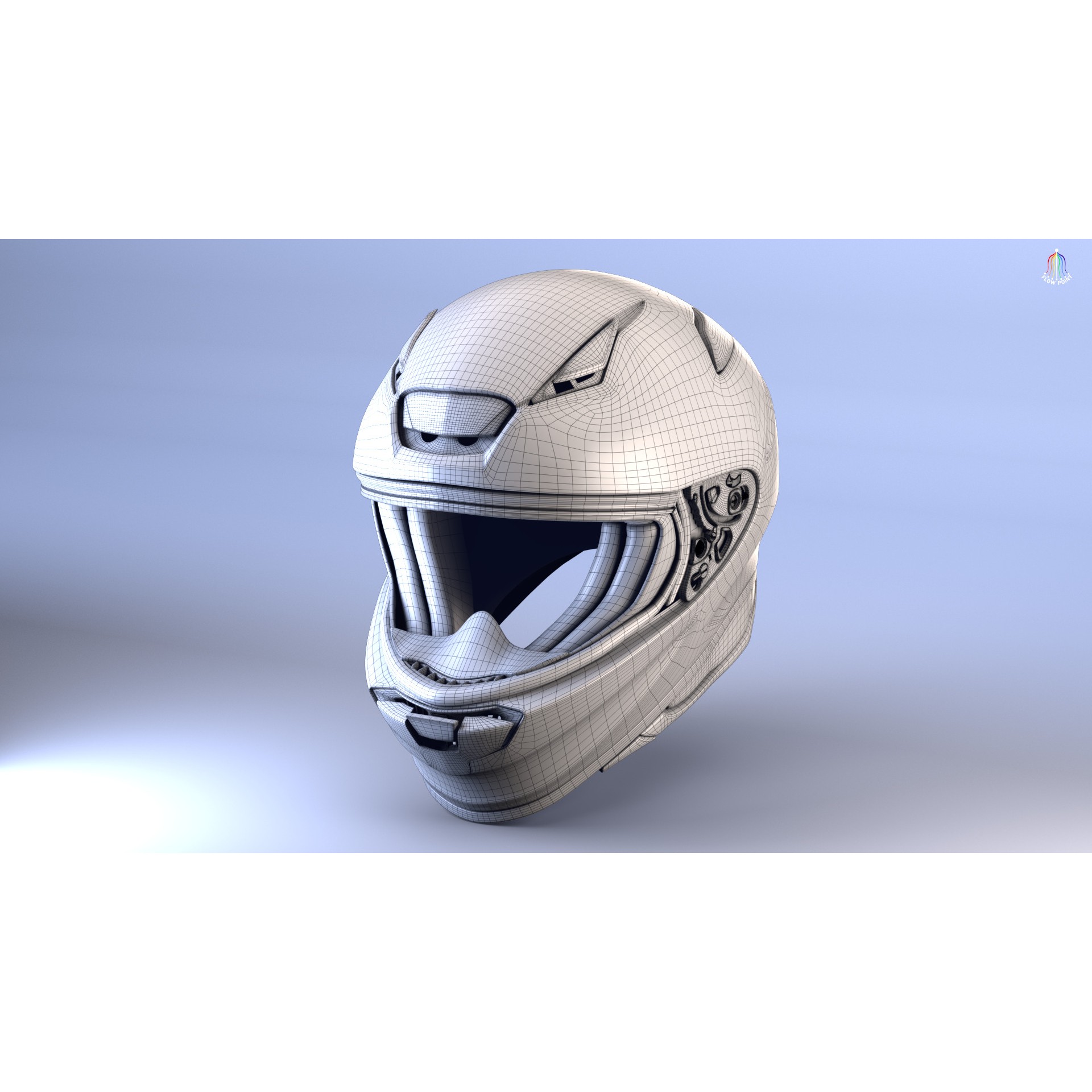 Shoei NXR2 Helmet - High-Detail Game-Ready 3D Model - View 26