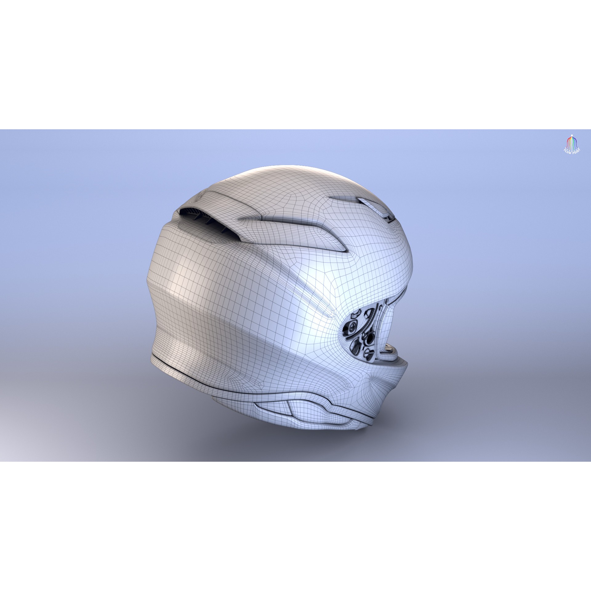 Shoei NXR2 Helmet - High-Detail Game-Ready 3D Model - View 28
