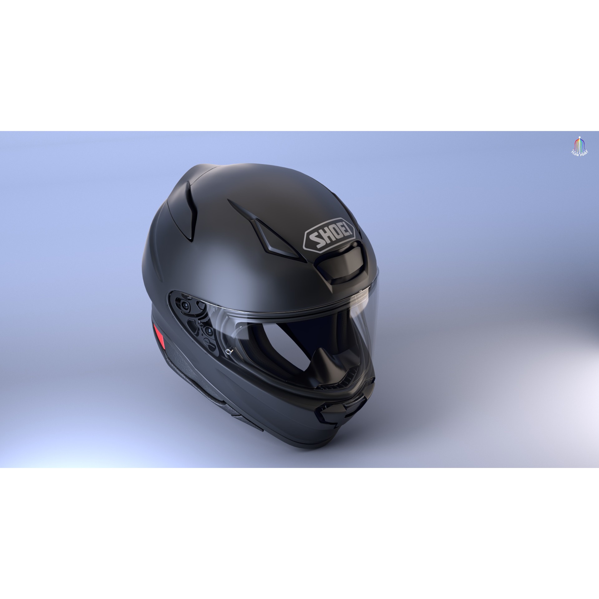 Shoei NXR2 Helmet - High-Detail Game-Ready 3D Model - View 32