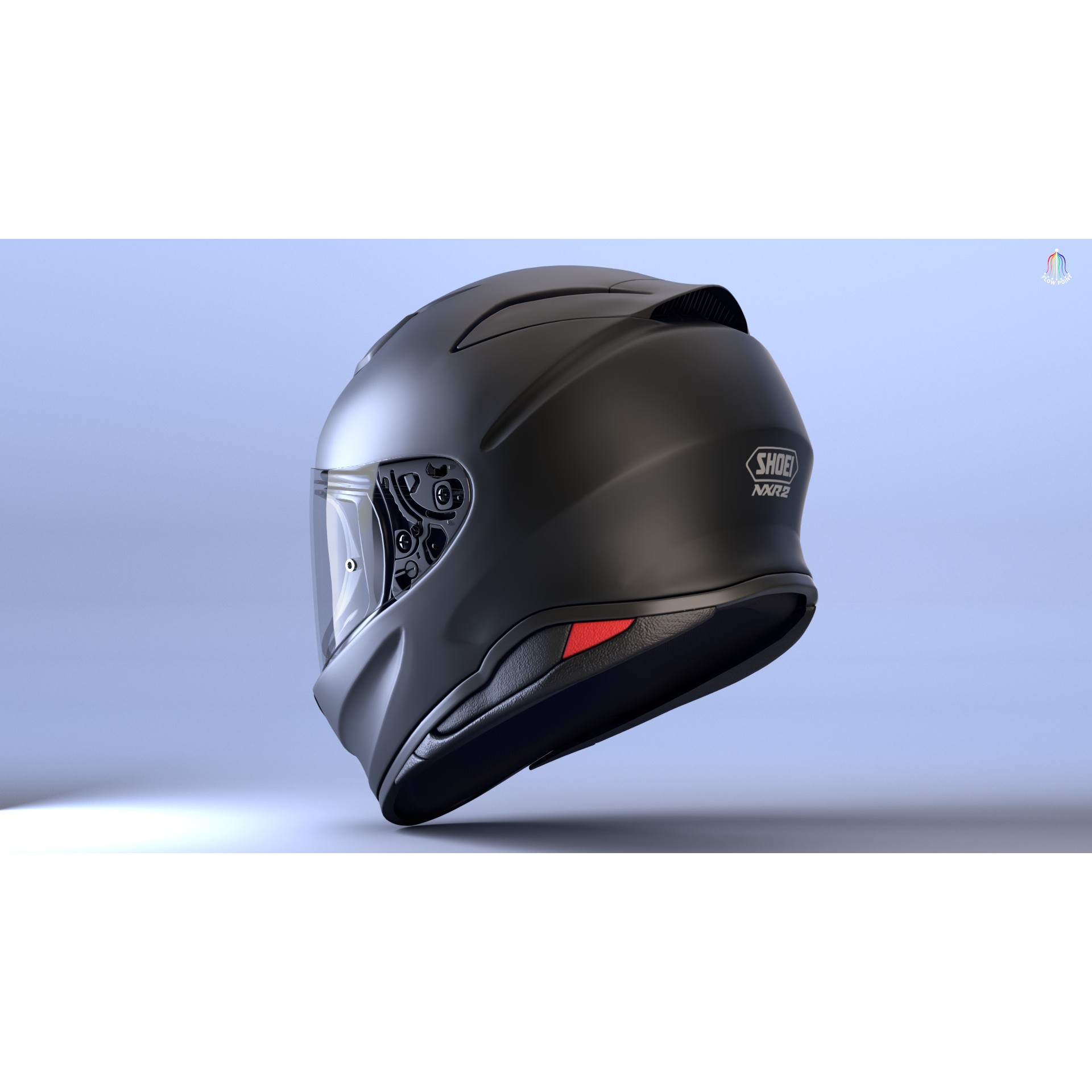 Shoei NXR2 Helmet - High-Detail Game-Ready 3D Model - View 4