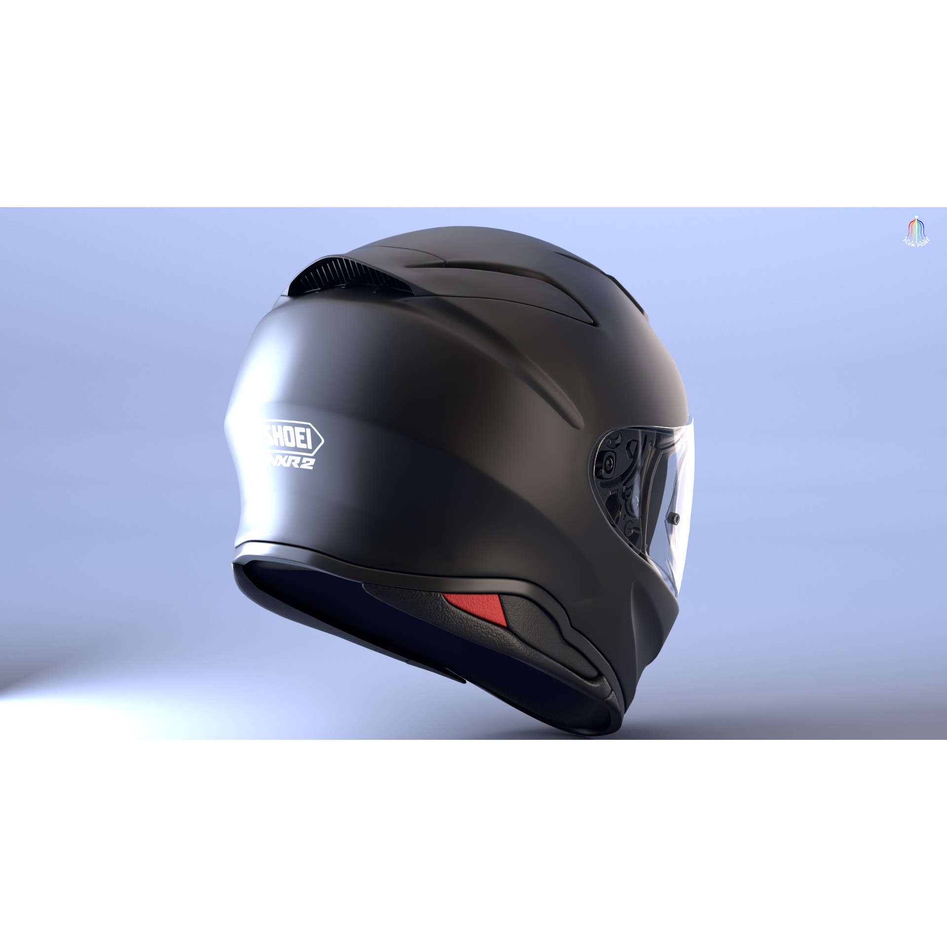 Shoei NXR2 Helmet - High-Detail Game-Ready 3D Model - View 6