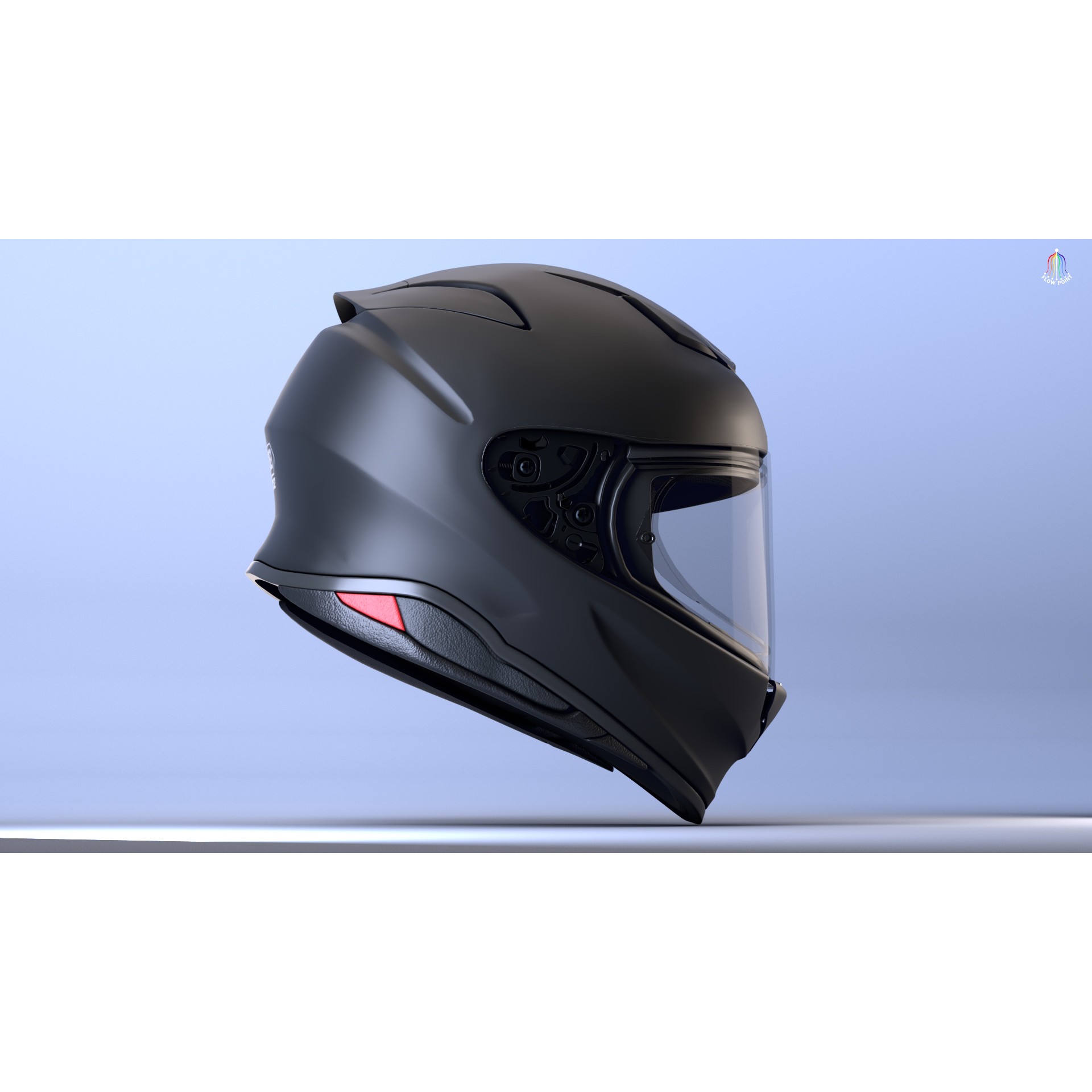 Shoei NXR2 Helmet - High-Detail Game-Ready 3D Model - View 7