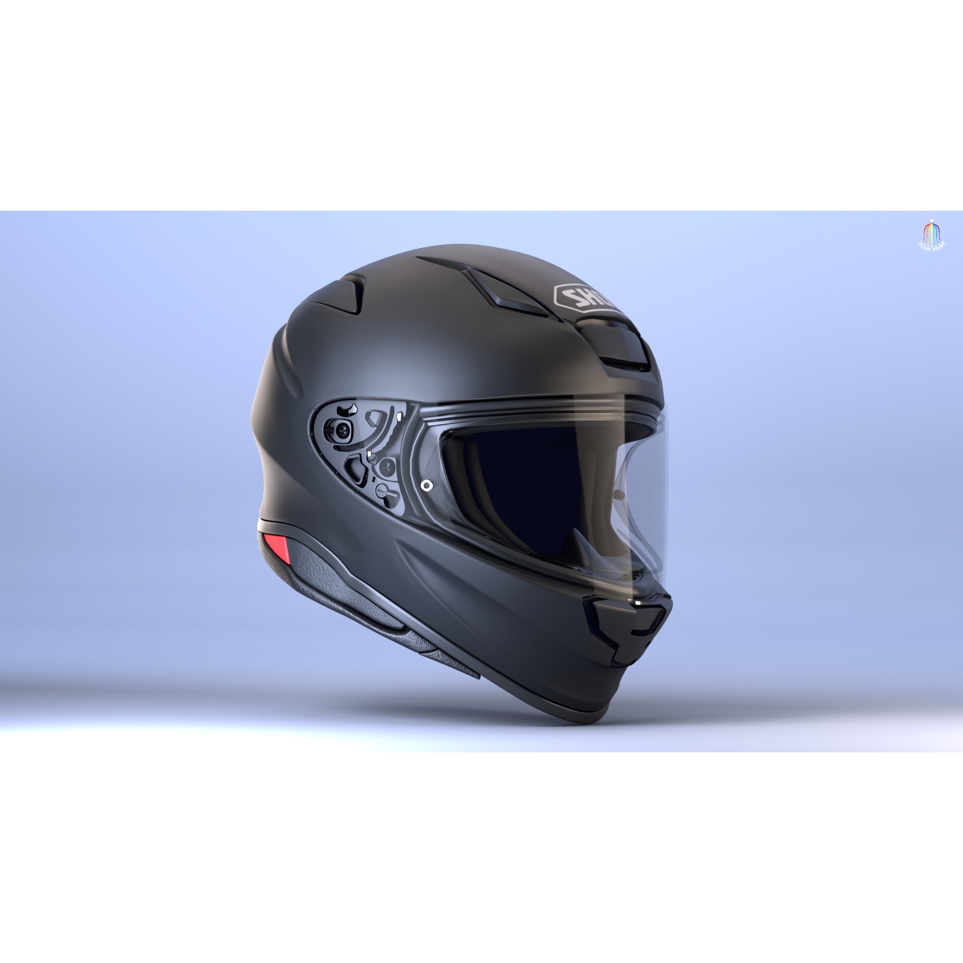 Shoei NXR2 Helmet - High-Detail Game-Ready 3D Model - View 8