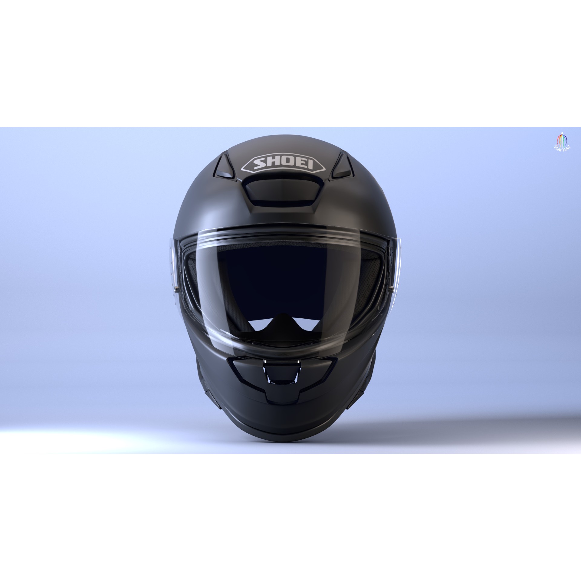 Shoei NXR2 Helmet - High-Detail Game-Ready 3D Model - View 9