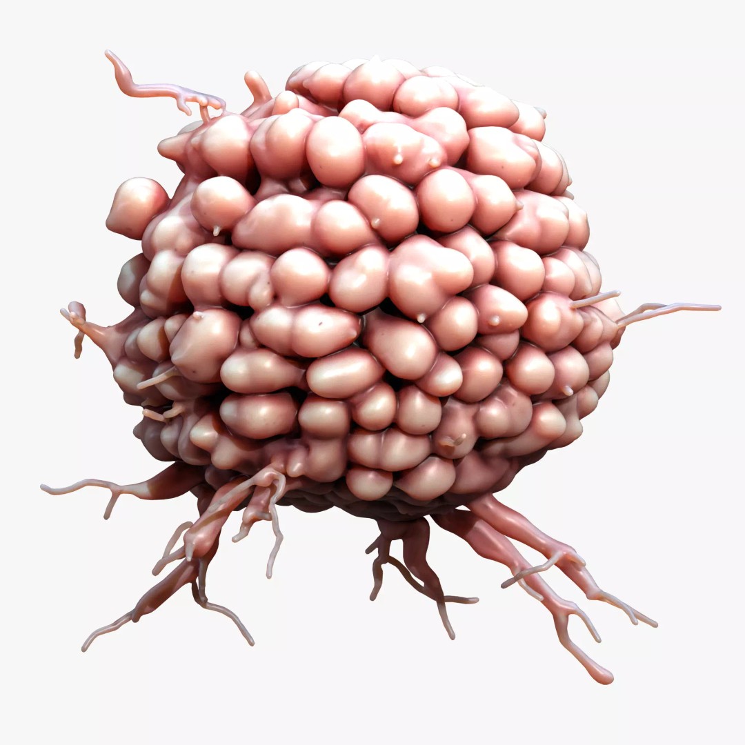 Cancer Cell Tumor 3D Model – High Poly PBR Asset for Education - View 2