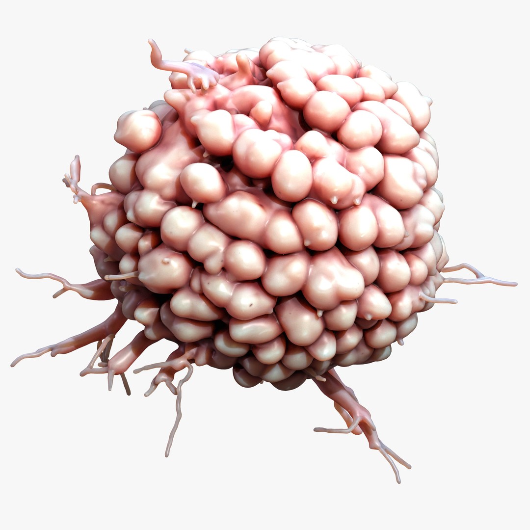 Cancer Cell Tumor 3D Model – High Poly PBR Asset for Education - View 3