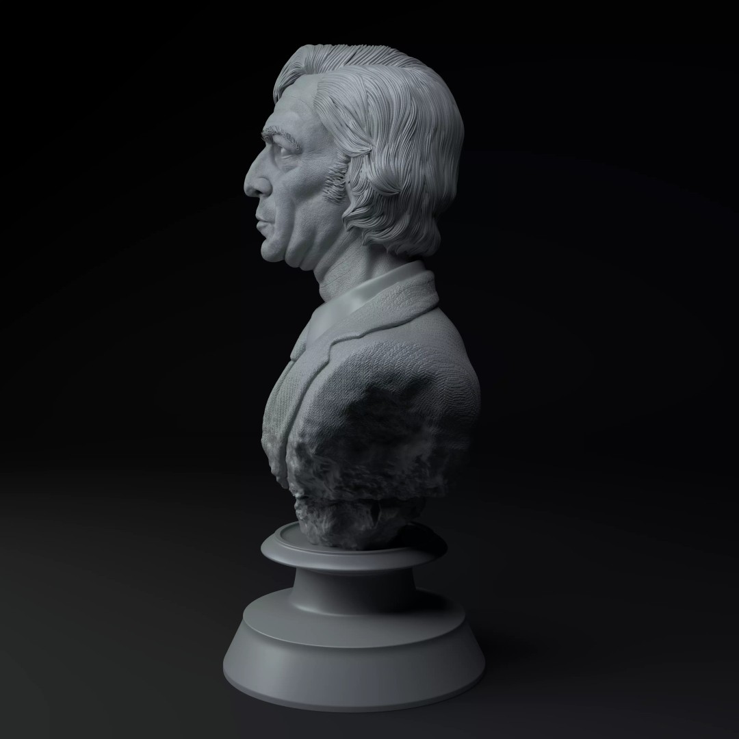 César Luis Menotti 3D Model – Premium Bust Sculpture, STL - View 4