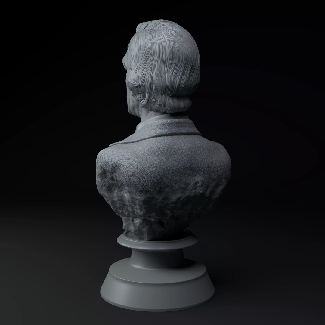 César Luis Menotti 3D Model – Premium Bust Sculpture, STL - View 5