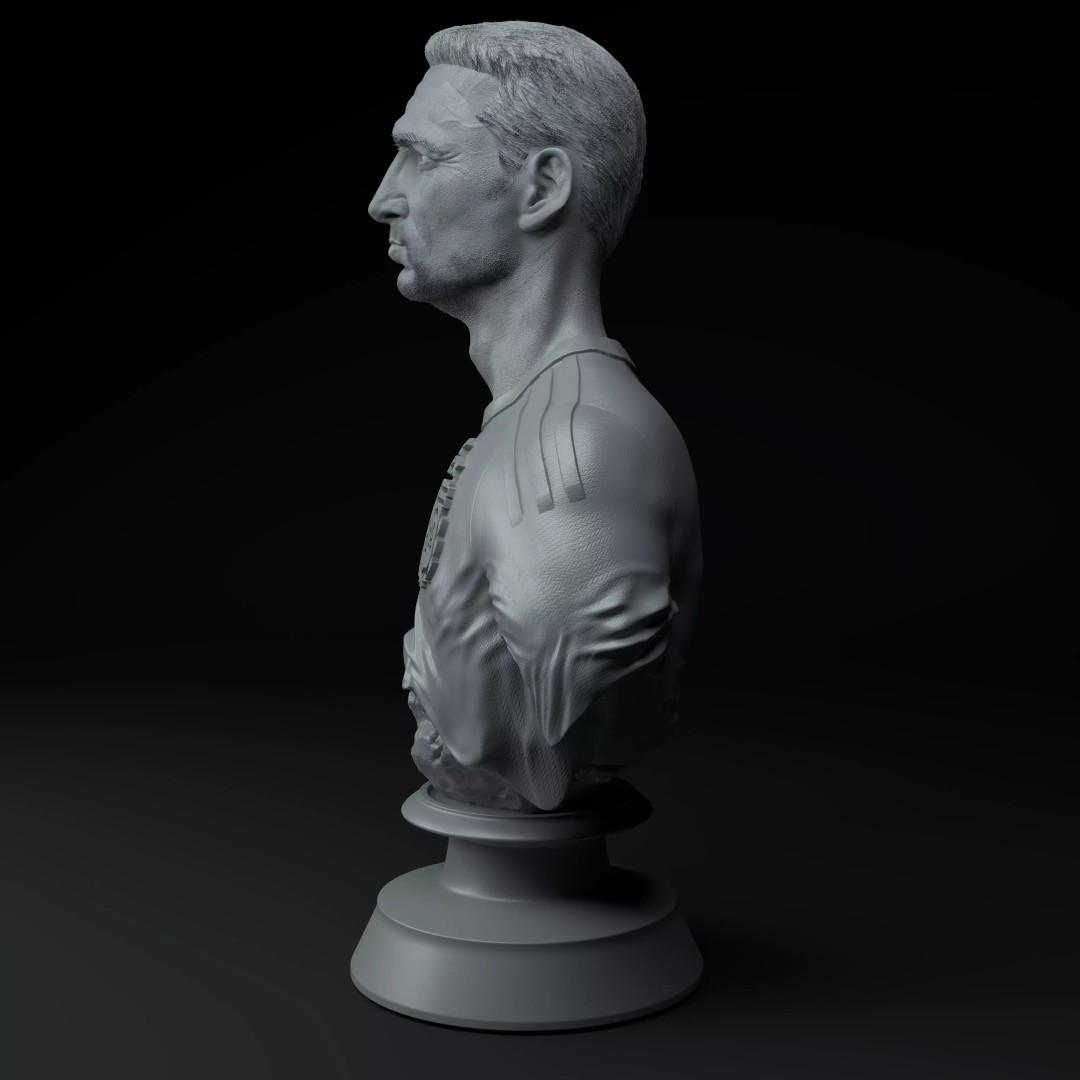 Lionel Scaloni 3D Bust Model – High-Quality Printable Sculpture, STL - View 4