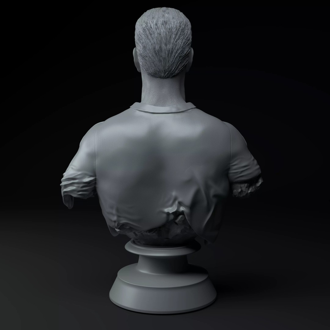 Lionel Scaloni 3D Bust Model – High-Quality Printable Sculpture, STL - View 6