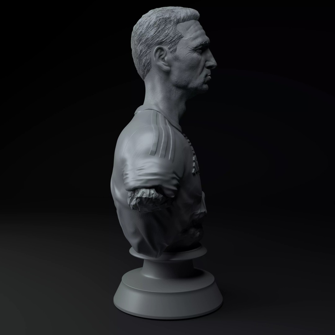Lionel Scaloni 3D Bust Model – High-Quality Printable Sculpture, STL - View 8