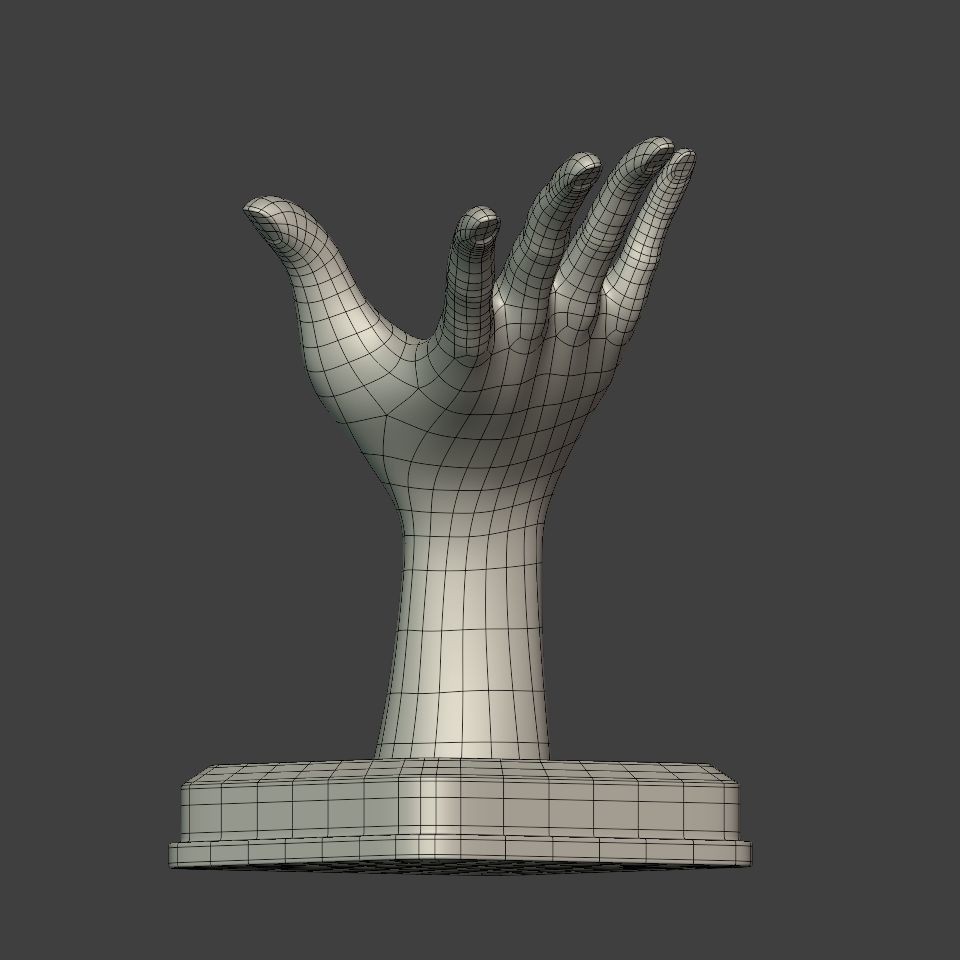 Hand Figurine 3D Model – Low Poly Sculpture for 3D Printing, FBX - View 17