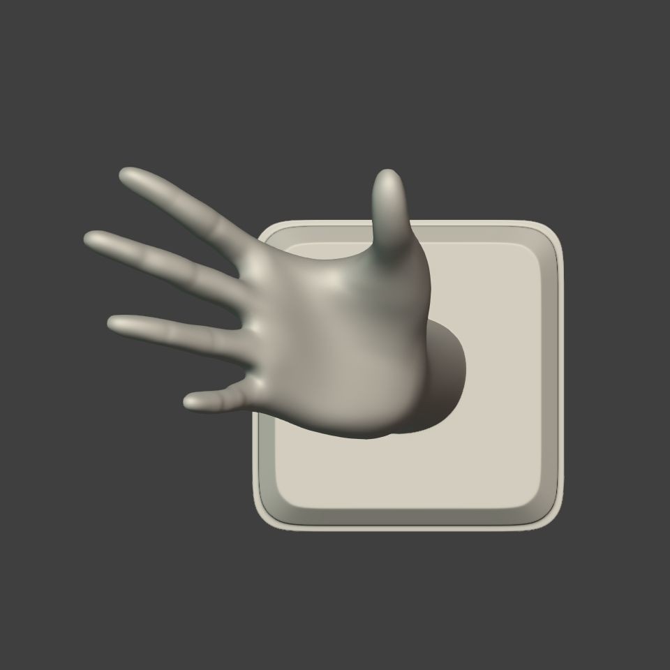Hand Figurine 3D Model – Low Poly Sculpture for 3D Printing, FBX - View 20