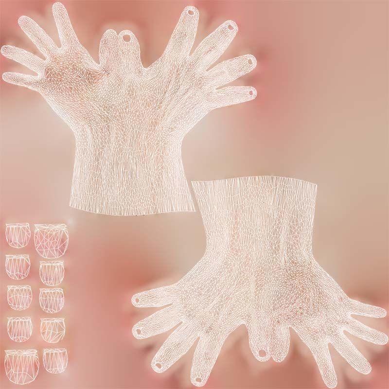 Duo Hands 3D Model – Low Poly Gesture Asset, PBR Textures, FBX - View 16