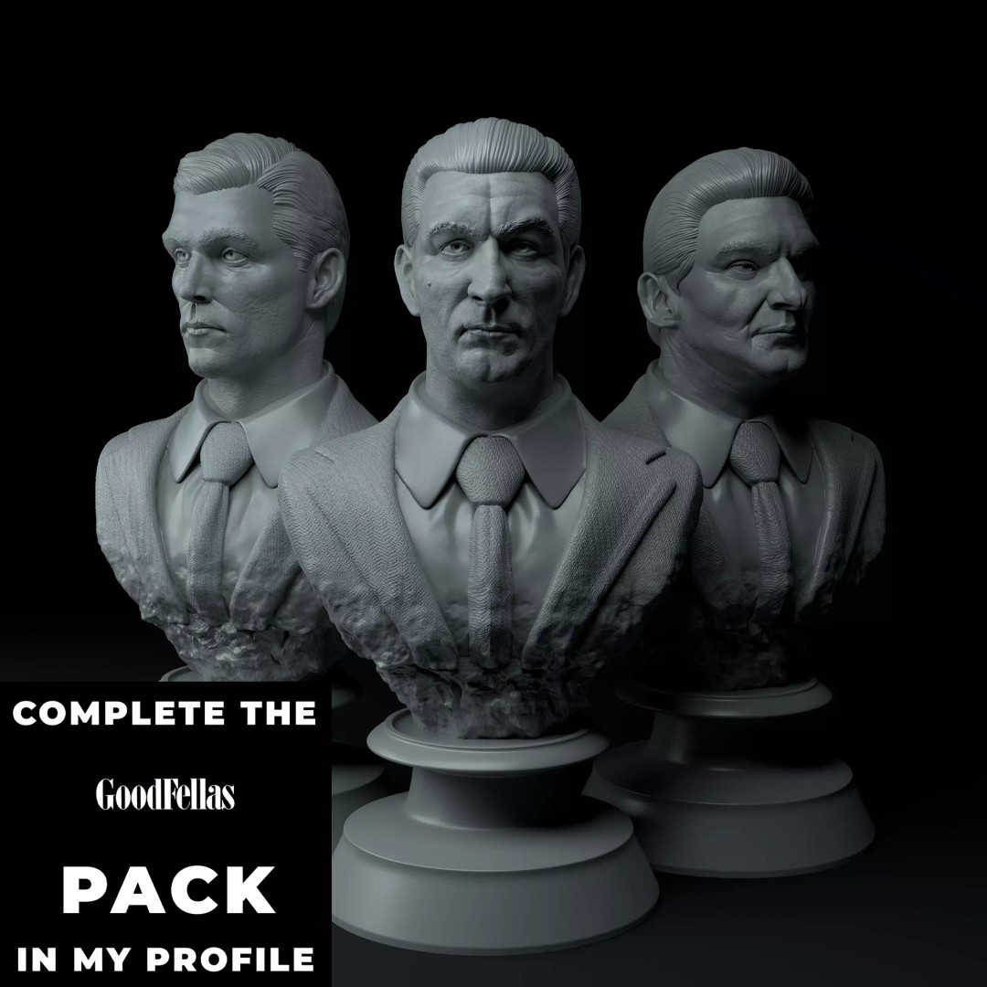 Ray Liotta Goodfellas 3D Model – Premium Bust STL for Printing