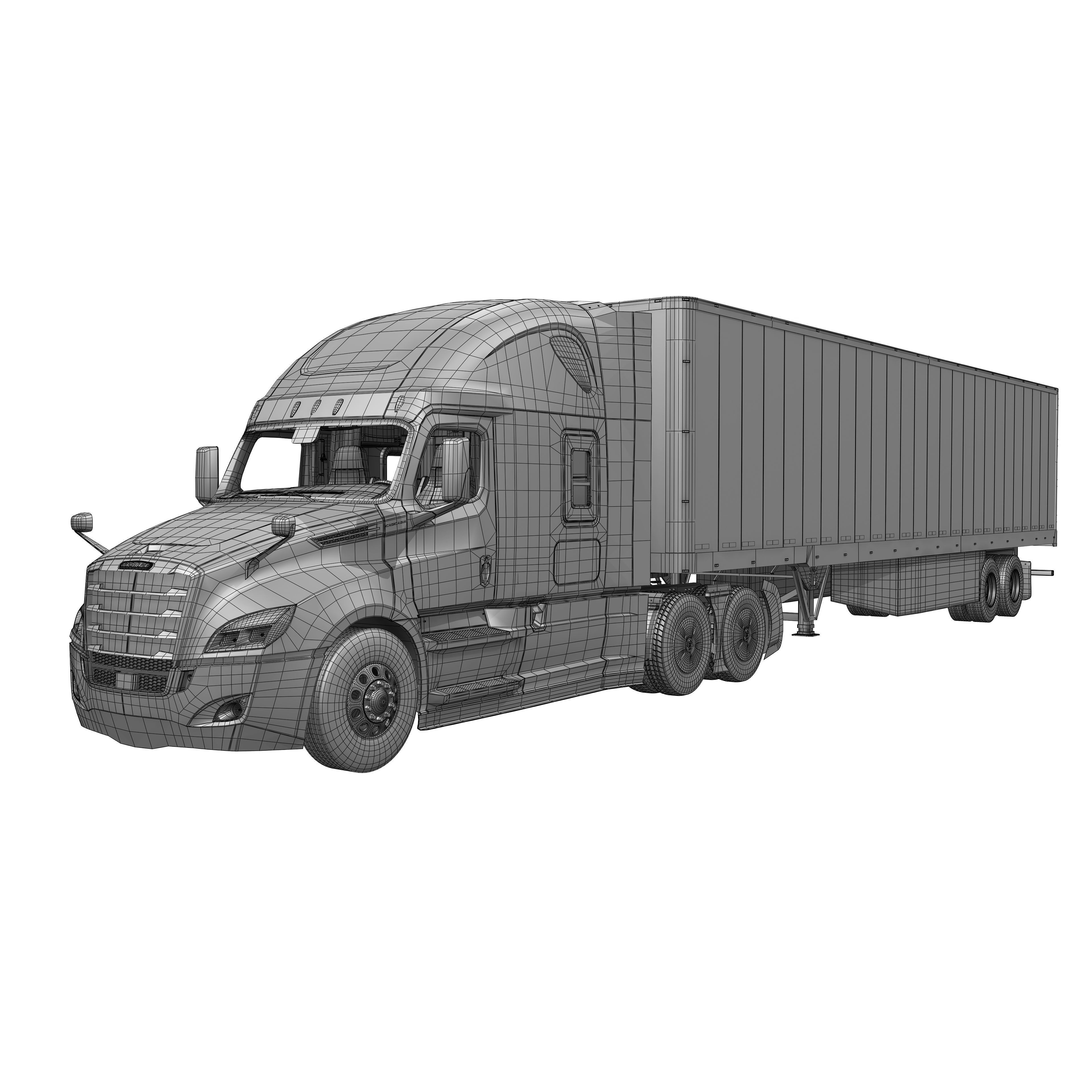 Freightliner Cascadia 2017 - Present HQ Interior 3D Model - View 35